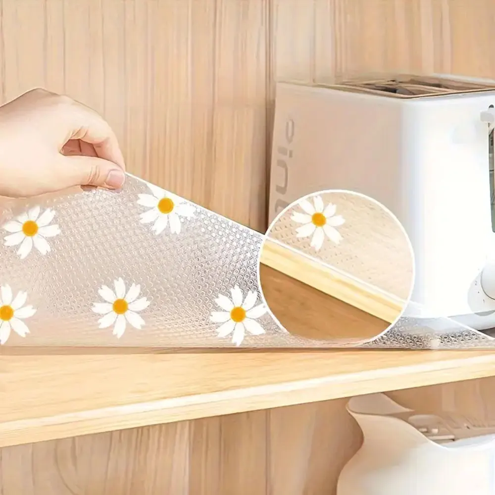 Affordable Flexible EVA Shelf Protector No Residue Non Adhesive Anti Slip Cuttable Washable Drawer Liner for Fridge Closet