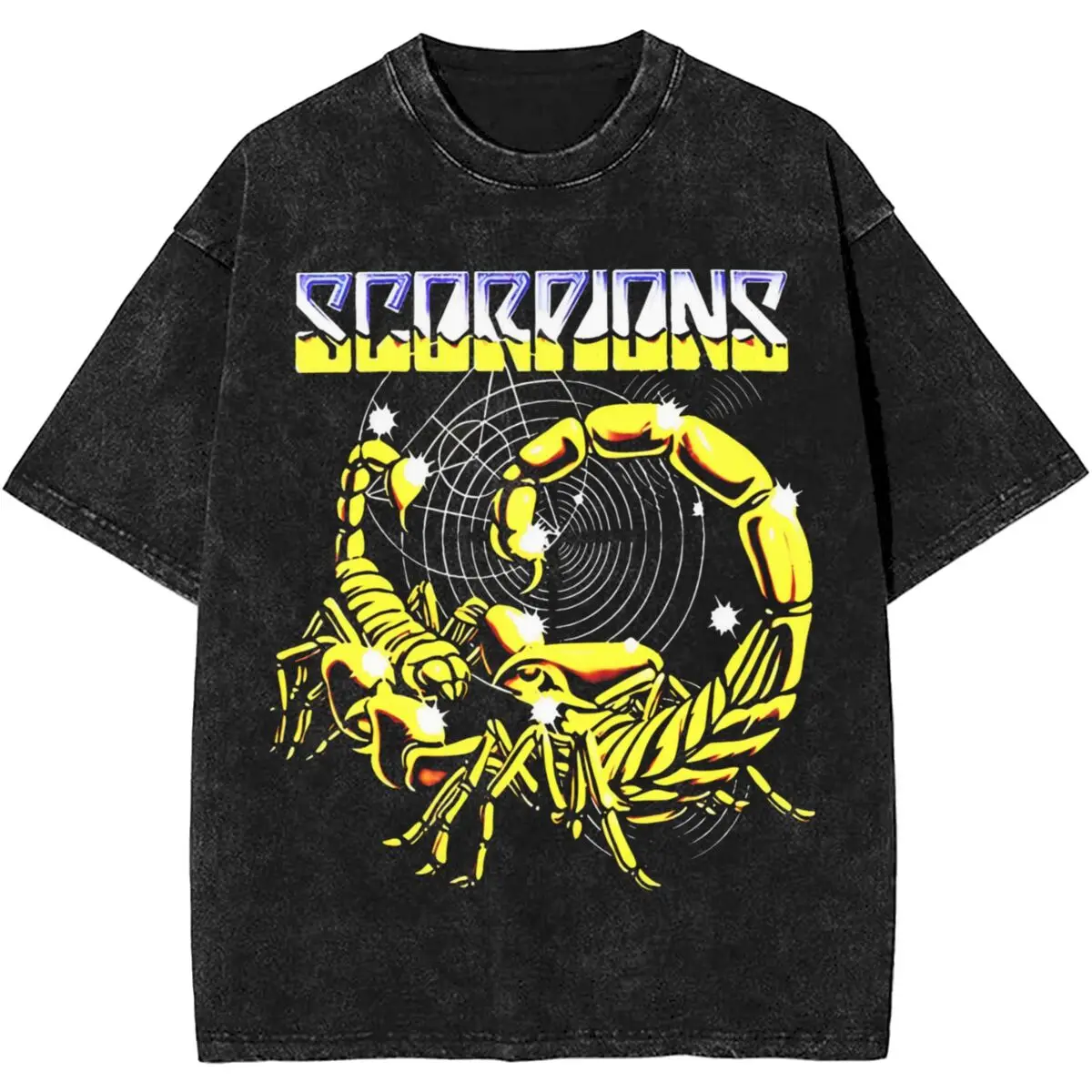 Scorpions Concert Tour Music Tour Merch Washed T Shirts for Men Women Streetwear Hip Hop T-Shirts Printed Tees Tops Short Sleeve