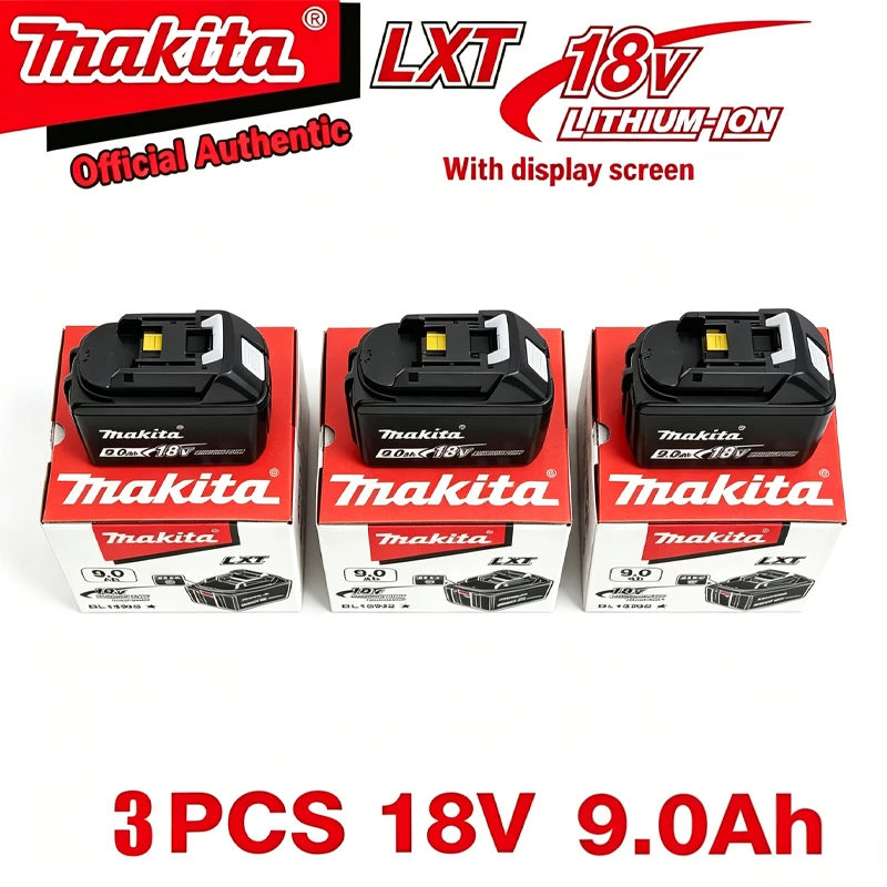 

Аккумулятор литий-ионный Makita 9000 мАч 9.0 Ач 18 В BL1860B BL1860 BL1850 BL1830 BL1815 для электроинструментов