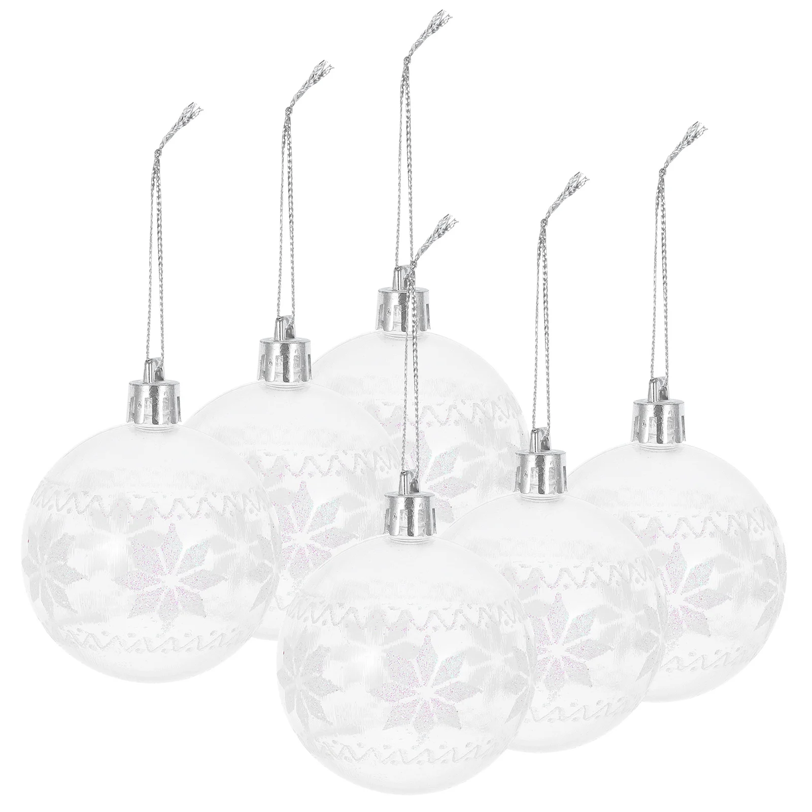 

6Pcs Christmas Ball Pendants Unique Design Easy to Display on Branches Bright and Colorful Lightweight Storage Friendly