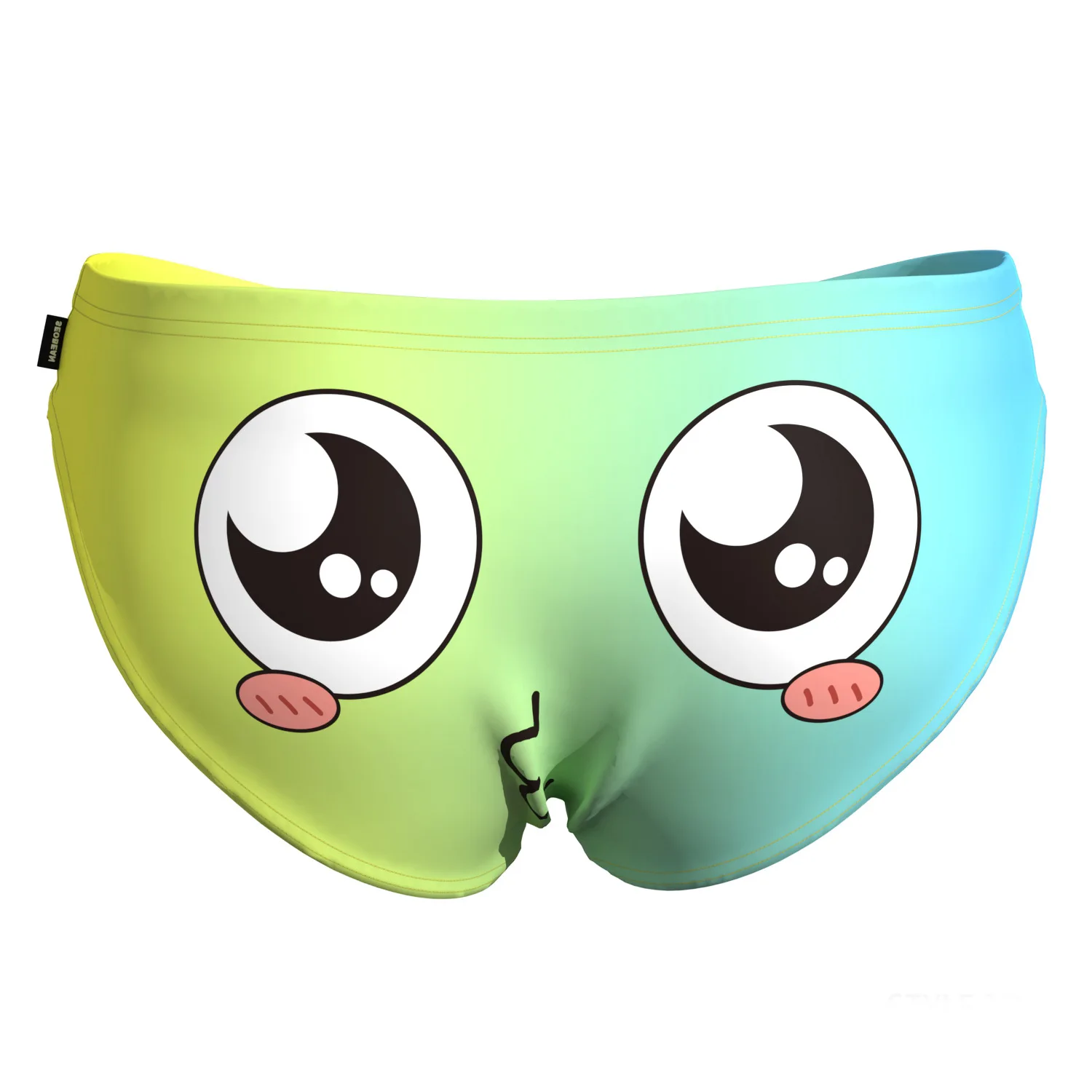 SEOBEAN Men's Low Waist Briefs Breathable Gradual Cartoon Print Underwear Sexy Triangle Pants for Men view 2