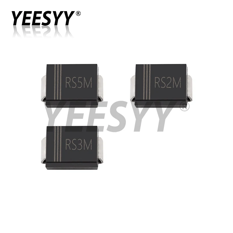50pcs SMB Fast Recovery Rectifier Diode RS2M RS3M RS5M DO-214AA