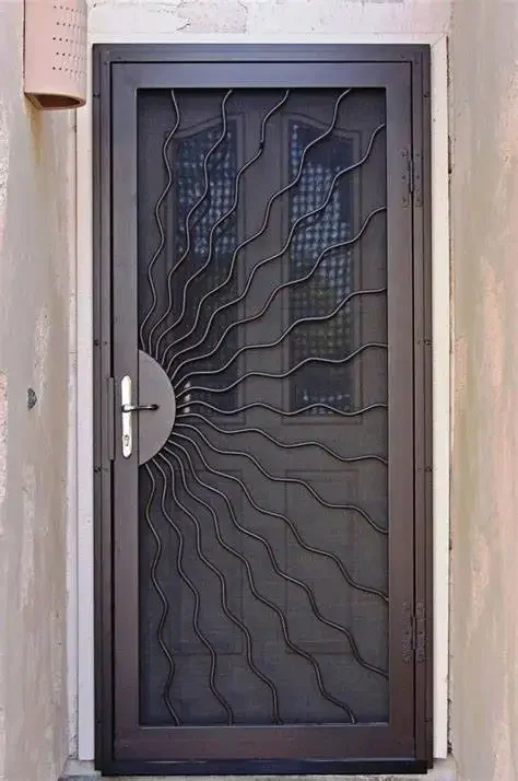 xx-Customization Factory Wholesale Wrought Iron French Doors Iron Single Door Design Iron Entry Door