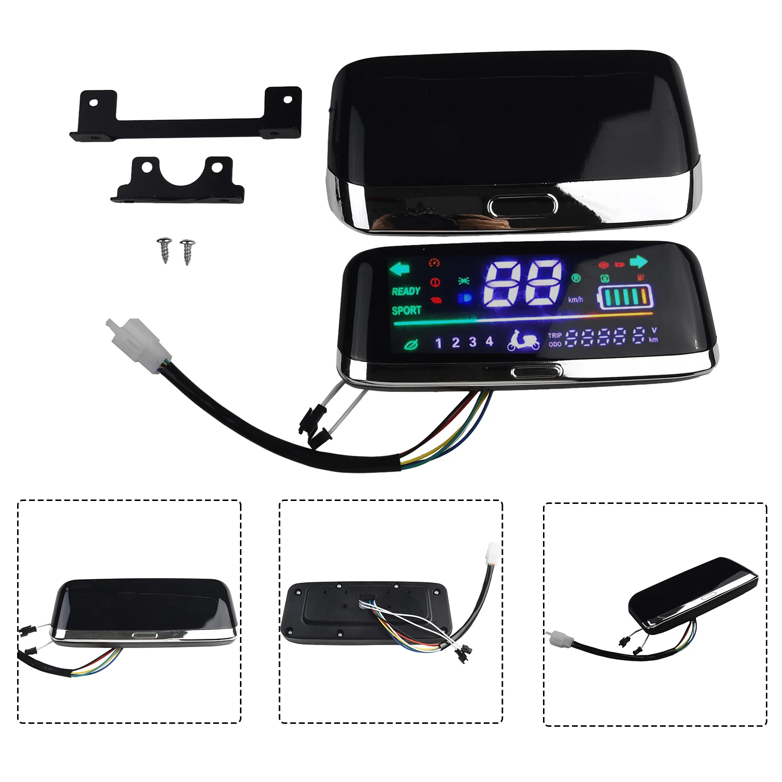 Motor Screen Scooter LCD Display Electric Electric Bicycles LCD Motor Scooter Screen Wide 48-72V Digit Display Bike New