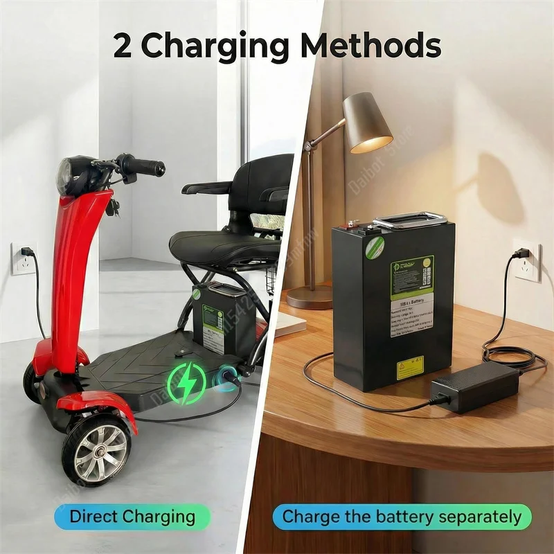 Automatic Folding Double Motor Electric Scooter 4 Wheel 36V 500W Lightweight Foldable Mobility Scooter For Elderly