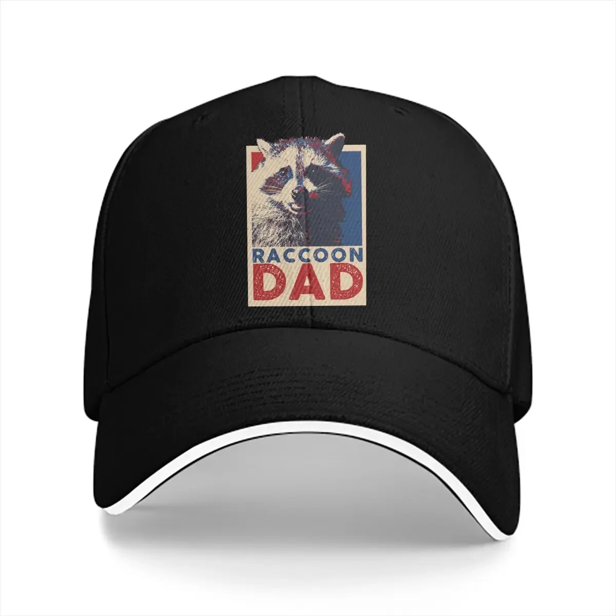 Raccoon Dad Pop Art Style Baseball Caps Peaked Cap Raccoon Lover Sun Shade Hats for Men Women