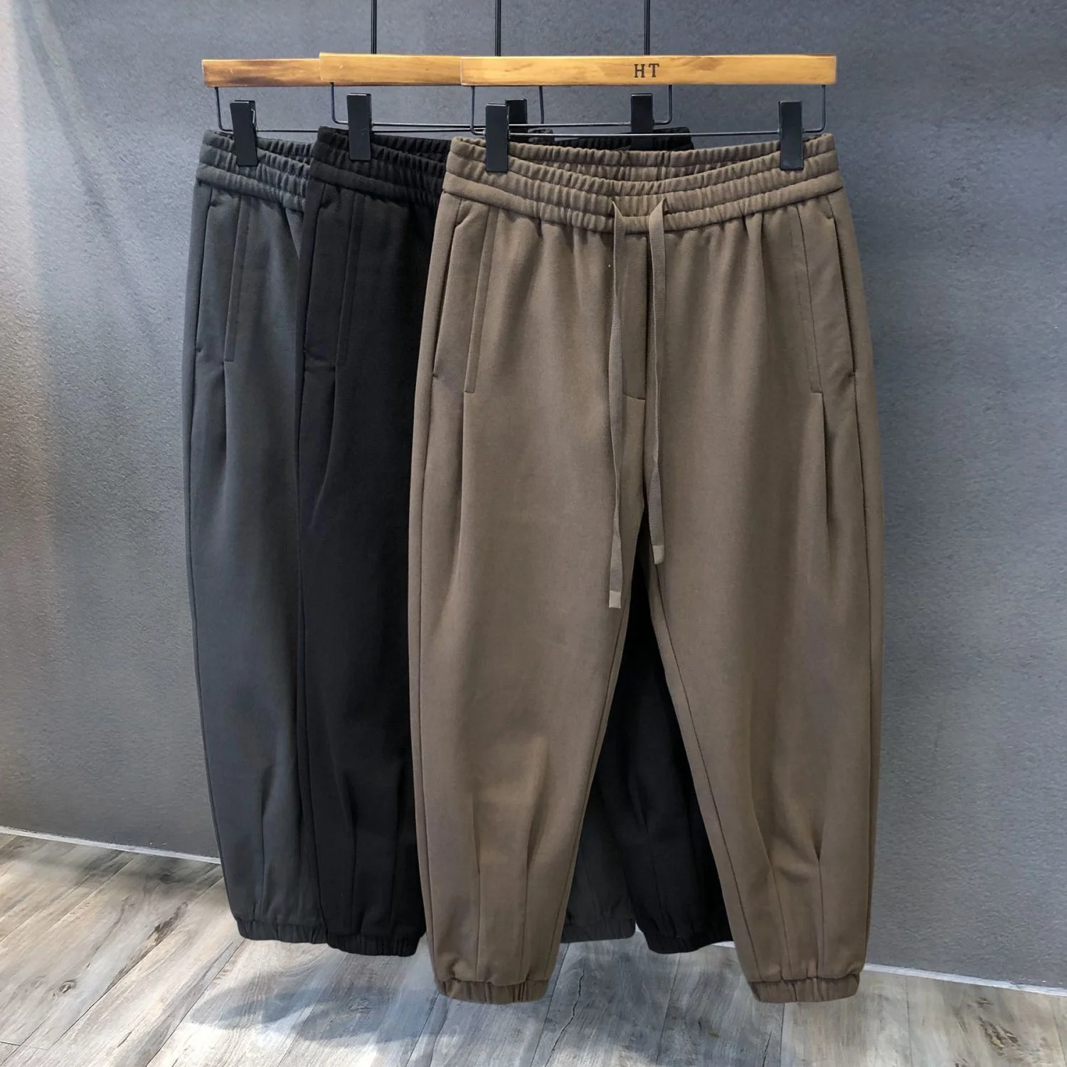 

plus Size 300 Pou Men's Casual Pants Summer Cuffed Trousers Loose Fit Harajuku Sle Youthful Trendy Color mid Waist