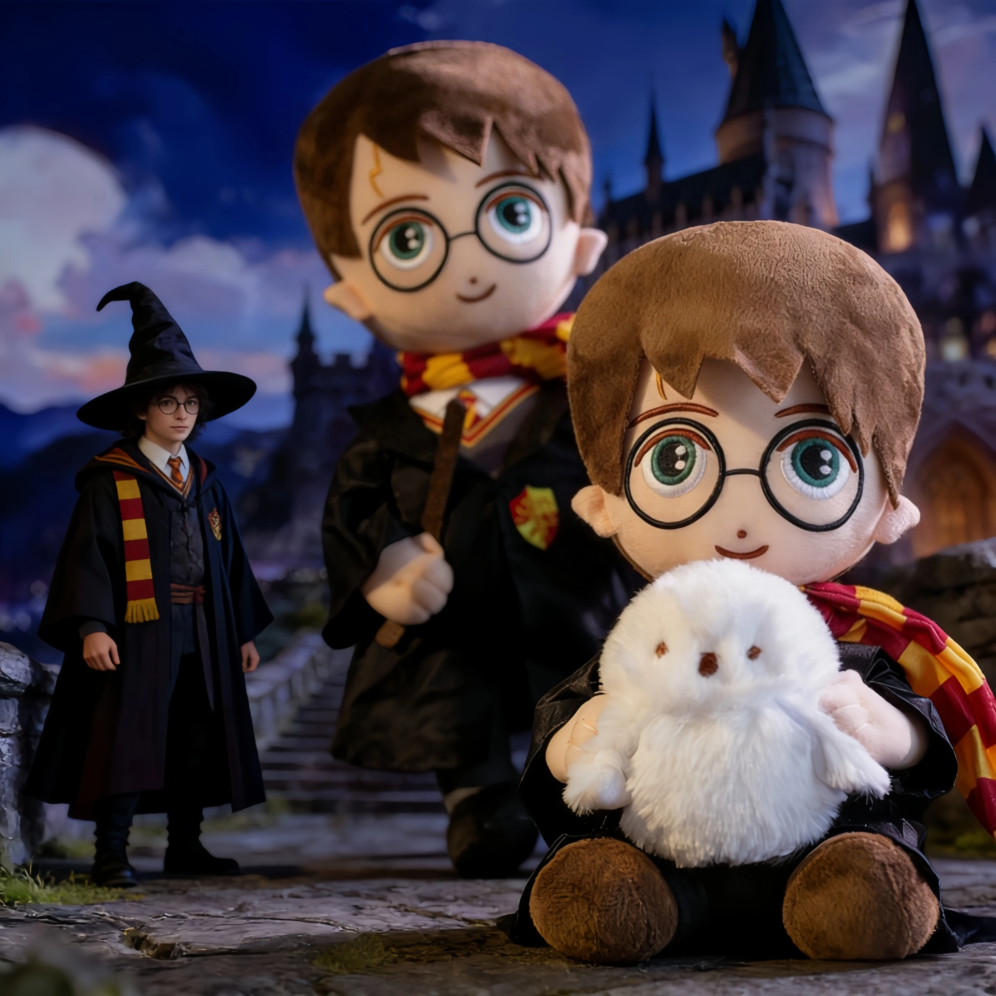 Peluche de Anime de Harry Potter, Juguete de Peluche de Gryffindor, Bufanda de Harry Potter, Figura de Película de Ron, Muñeco de Película de Televisión, Decoración del Hogar, Regalo de Cumpleaños