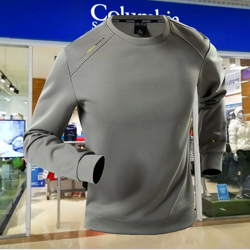 

Мужская толстовка свободного кроя с капюшоном, повседневная, дышащая, с длинными рукавами, круглым вырезом, модная, универсальная, для весны и осени