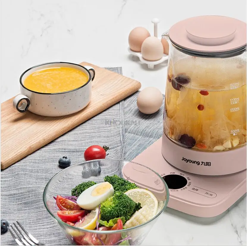 220V 1.5L Automatic Electric Kettle Glass Health Preserving Pot Household Multi Cooker Water Boiling Kettle Dessert Stewing Pot