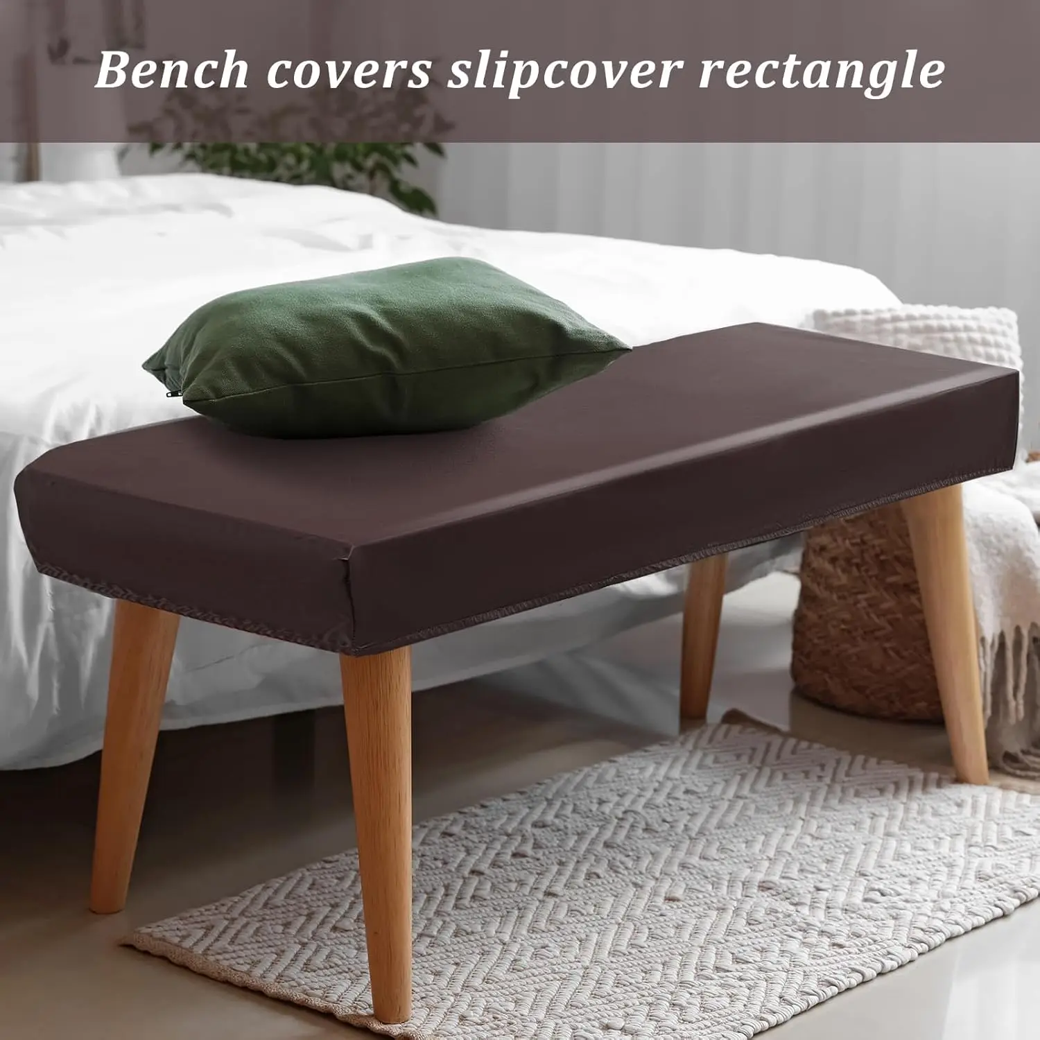 PU Leather Bench Cover, Waterproof Weight Bench Chair Cover, Workout Exercise Bench Seat Cover Dining room Living Room