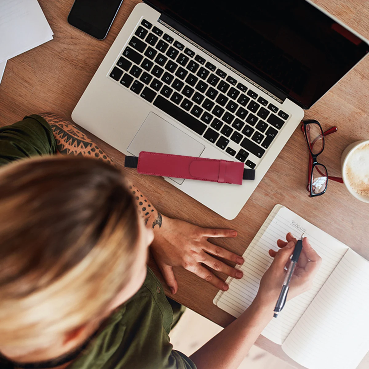 Estojo de caneta stylus de design simples, bolsa universal para armazenamento de escrita, prático e compacto