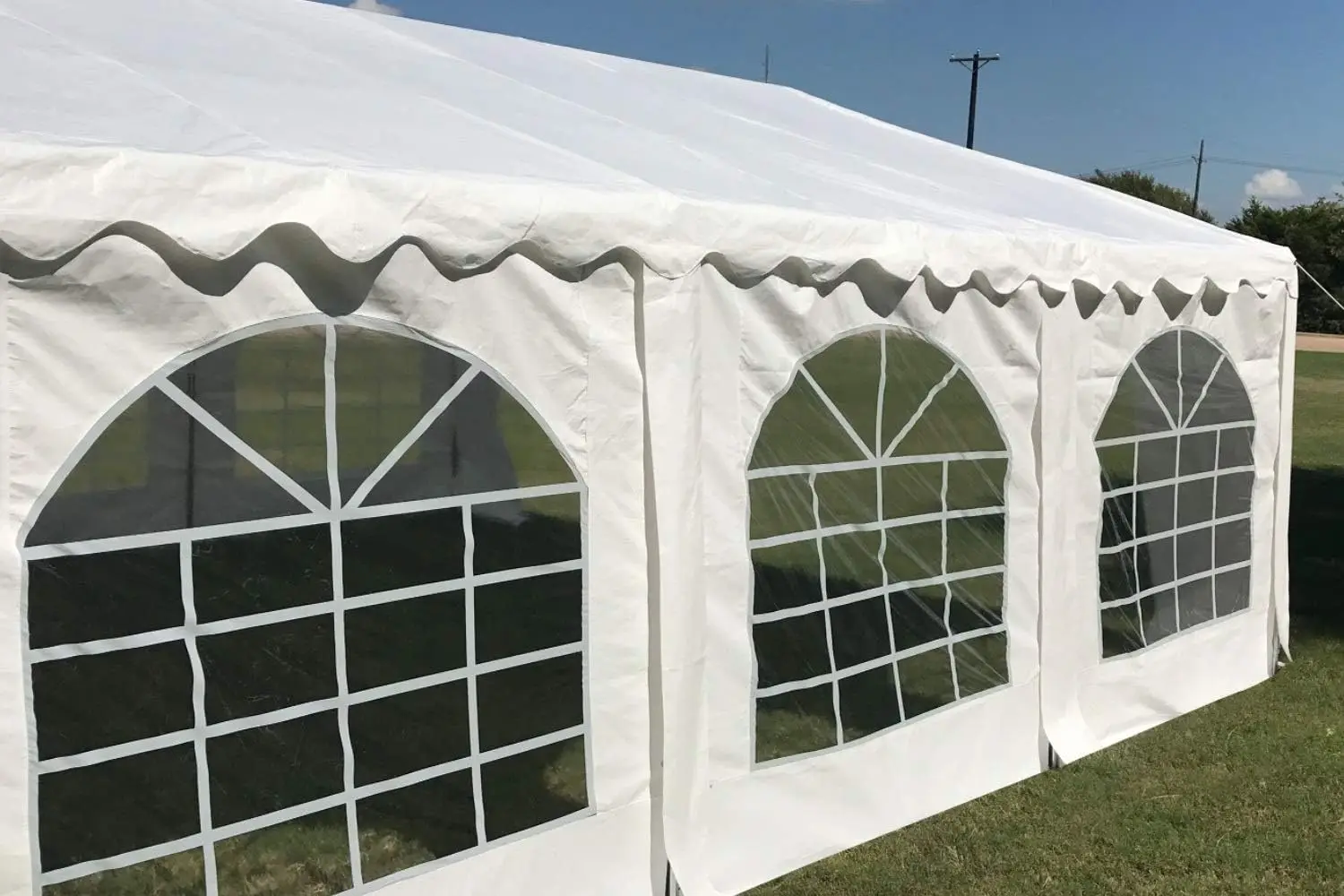 DELTA 20'x16' Budget PE Party Tent/Tents for Parties,carpas para Fiestas,Galvanized Gazebo Wedding Tent Canopy Big Tents