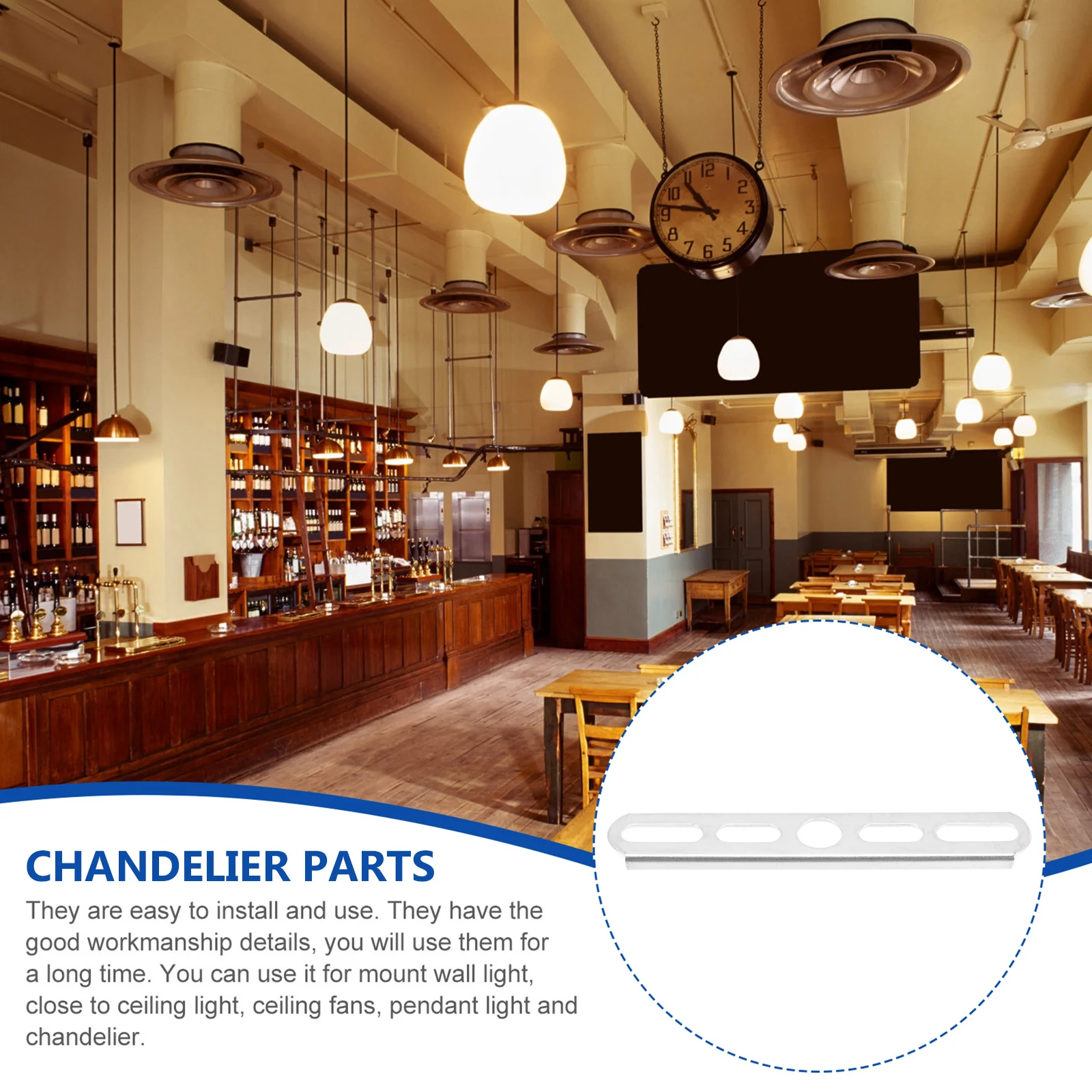 

20pcs Chandelier Mounting Bracket Light Fixture Hook Ceiling Rose Plate For Living Room Bedroom Office Lamp Support