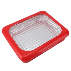 Tin Foil Storage Tray Foil Insulation Picnic Pan Food Container for Picnics Parties Camping Trip Foil Insulation Picnic Pan