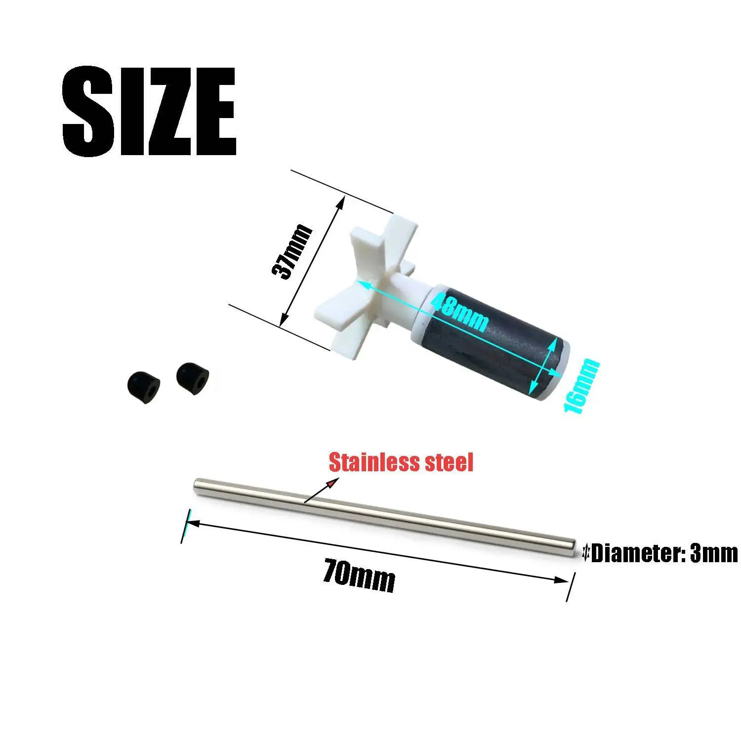 Girante del rotore di ricambio da 1 pezzo per adattarsi alla pompa dell'acqua Lay Z Spa E02 Kit di riparazione per vasca idromassaggio