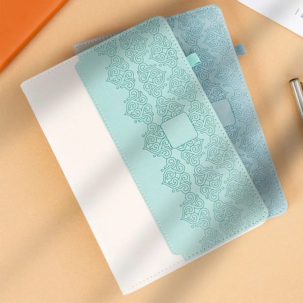 PU Leather Cover A5 Notebook Horizontal Line 200 Pages Business Office Notebook Waterproof Thickened Diary Notepad