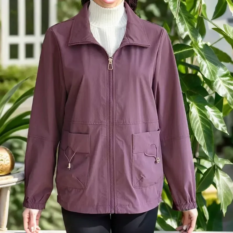 Abrigo holgado de manga larga para mujer, prenda de Color liso con cuello tipo Polo y bolsillos con cremallera, con cordones, a la moda, para otoño