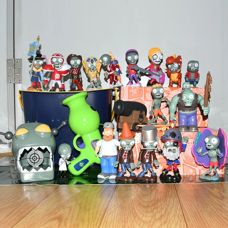 18 stks Rolplanten Vs. Zombies 2 Pvz Speelgoed Volledige Set Jongens Verjaardagscadeautjes Pea Shooter Kinderpoppen Action Figure Model Aanwezig