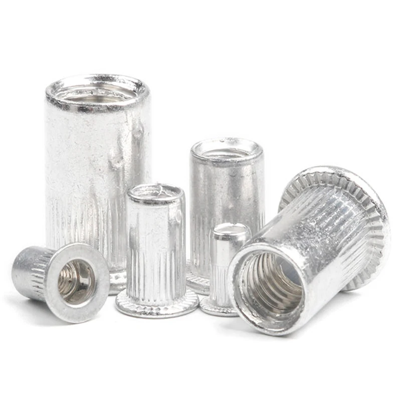 50pcs 20Pcs M3 M4 M5 M6 M8 M10 M12 Aluminum Alloy Rivnut Flat Head Threaded Rivet Insert Nutsert Cap Rivet Nut