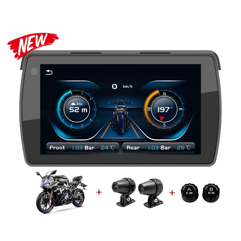 Newest Design 5.5 Inch Wireless Android Auto Motor CarPlay Display Screen Touch Screen For Carplay & Motorcycle Navigation