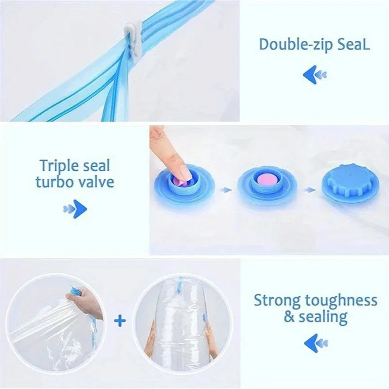 3/5/10PCS Vacuum Storage Bags For Clothes,Bedding,Space Saving Bags Storage Vacuum Seal Packet,Folding Compressed Organizer Bag gallery 5