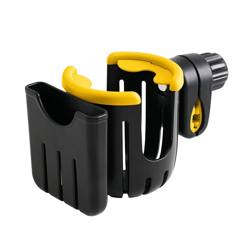 2 In 1 Baby Stroller Cup Holder For Bicycle Motorcycle Scooter ABS Material 360° Rotation Adjustable Phone Mount Coffee Holder