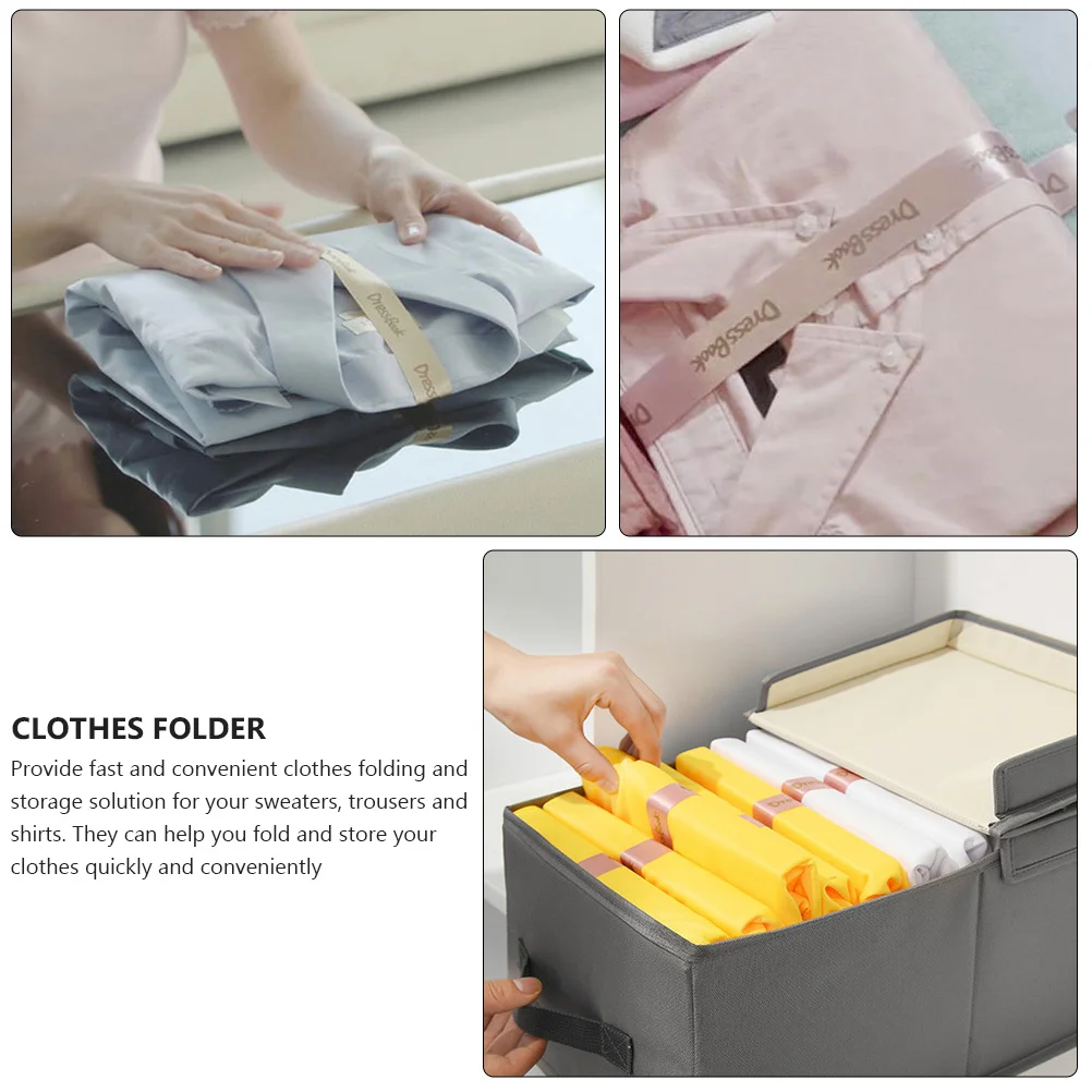 10 قطعة لوحة ملابس قابلة للطي منظم قميص بلاستيكي سروال تخزين مجلد سريع أنيق كومة توفير المساحة المنزل مرتب #6