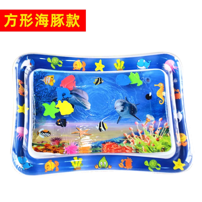 Baby Water Mat Crawling Training Pat Mat Thickened Children's Water Mat Baby Activity Cushion Cold Cartoon Mat Without Water