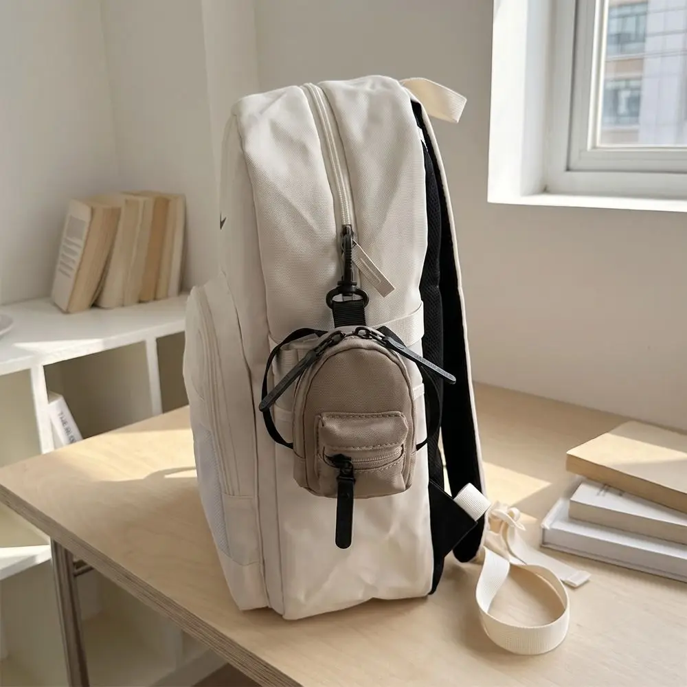 Colorful Mini Backpack Coin Purse Harajuku Cute Mini Canvas Wallet Zipper Pouch Korean Style Bag Shape Wallet Lipstick Bag