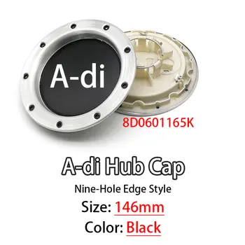 4個ABS材質146mm灰色黑色汽車輪圈蓋中心蓋8D0601165K,適用於奧迪TT A2 A3 A4 A8 S6 Q5 Q7 RS6等車型,汽車配件 8 最佳銷售 奧迪A3輪圈中心蓋 - №6
