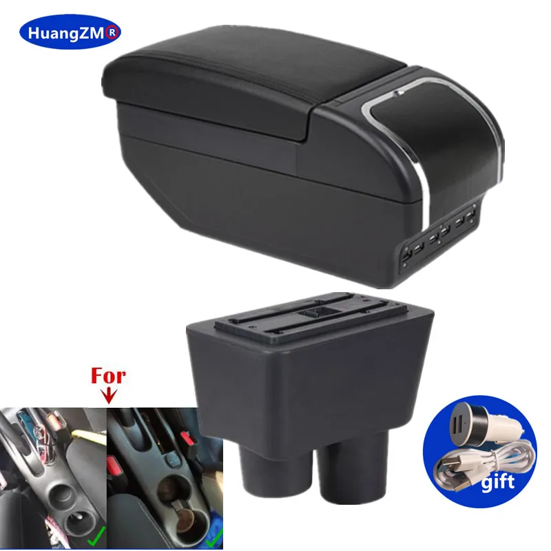 For Nissan Almera Armrest box For Nissan Versa double-layer Storage Box with Cup Holder Interior Center Retrofit Car Accessories