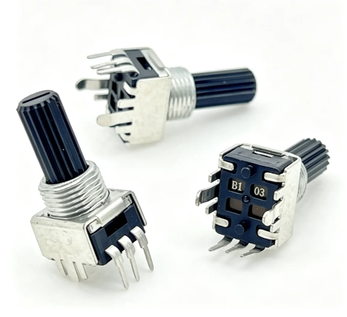 High-quality RK09 vertical potentiometer Rotary potentiometer B103 10K B503 B50K shaft length 17MM 1pcs
