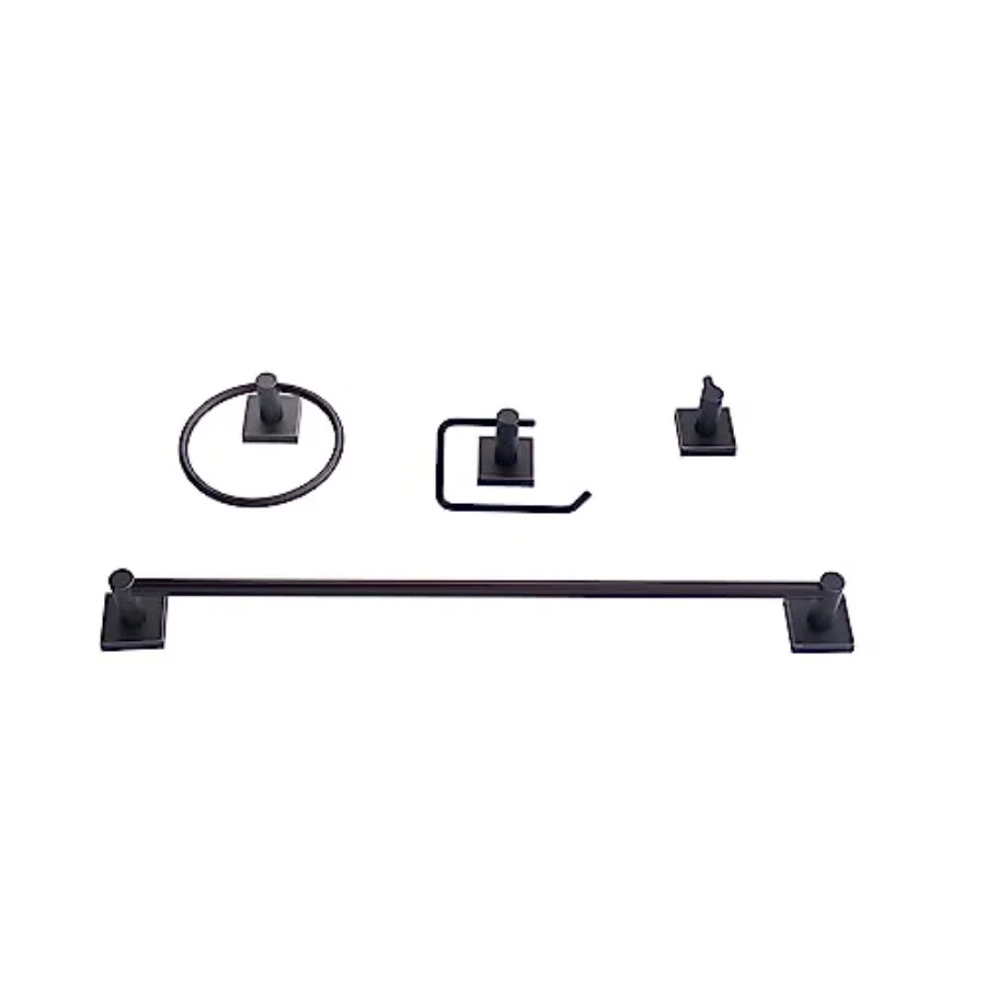 

SENTO VINTO Bathroom Accessories Set Heavy Duty Metal Bath Hardware Set Wall Mounted Includes Robe Hook Standard Toilet Paper H