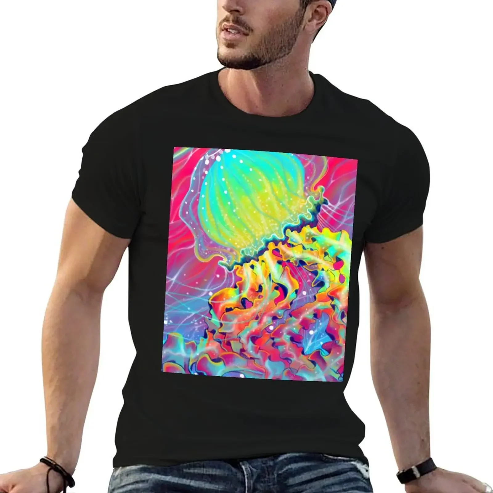 Jelly T-Shirt street wear Short sleeve tee T-shirts for men cotton