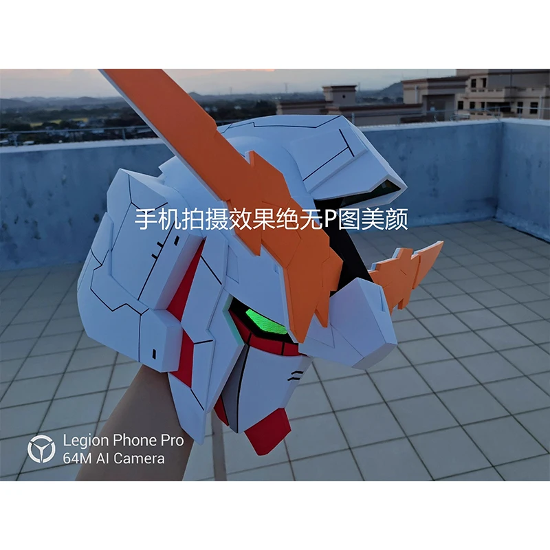 Mobile Suit Gundam Unicorn helmet control light wearable cosplay helmet EVA soft adhesive ornament collection boy birthday gift