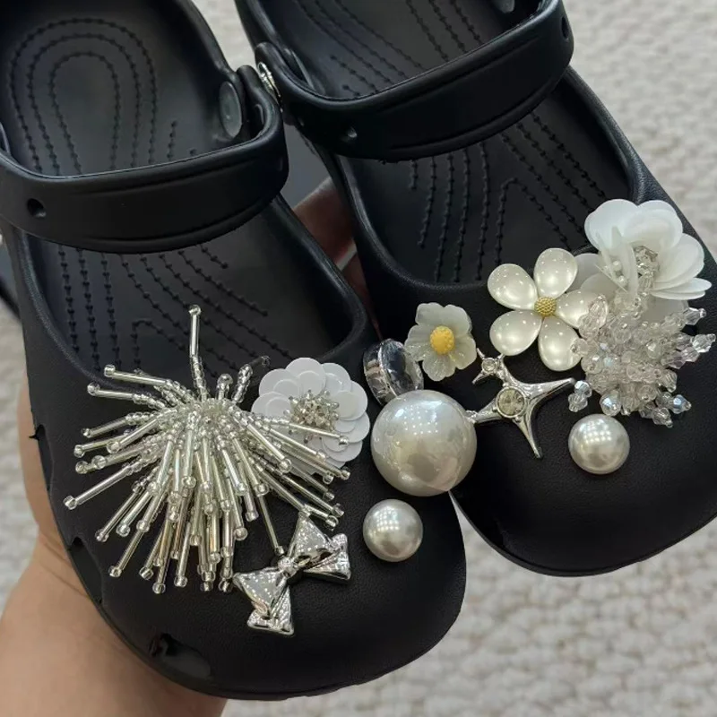 Shoe Charms Clog Ballet Satin Bow Ribbon Shiny Spring Elegant Decoration Non Slip Lightweight Versatile Premium Women Accessory