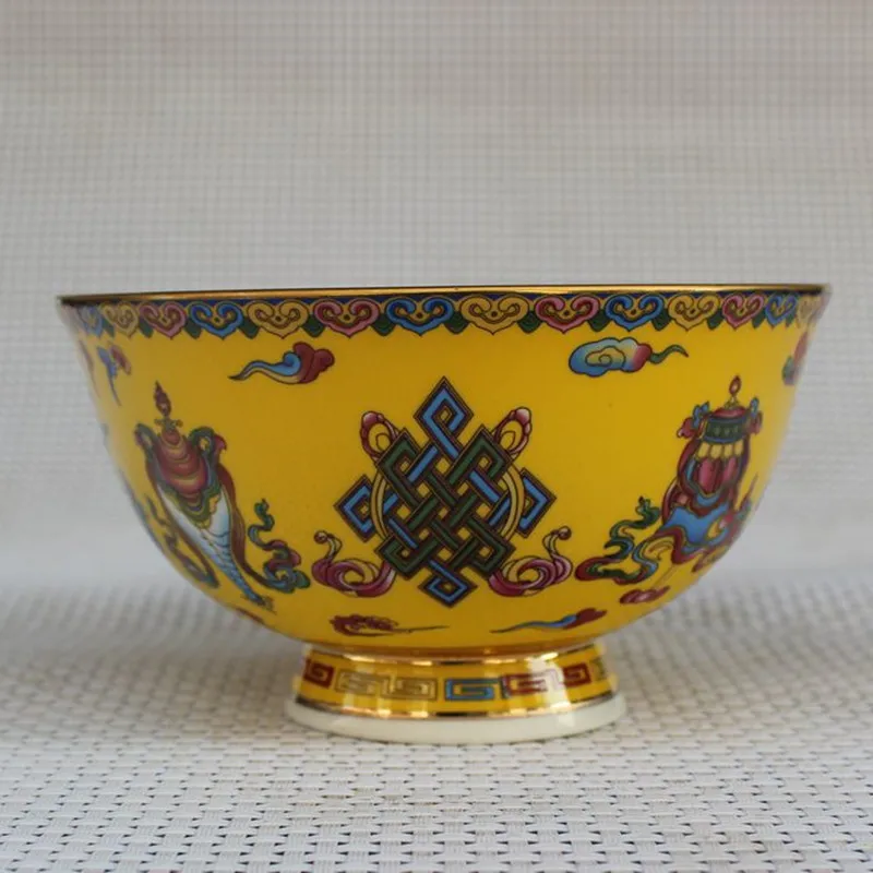 Chinese Antique Qing Dynasty Ceramic Color Bowl Jingdezhen Porcelain Small Bowl Collection