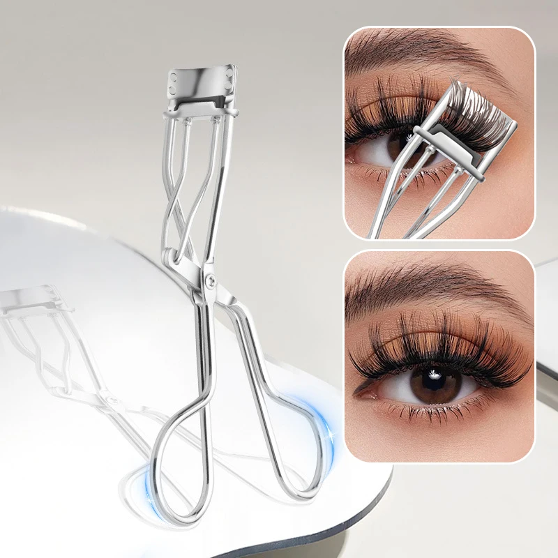 Mini Partial Eyelash Curler Nature Curl Sun Flower Extension Volume Tweezers Stainless Steel Tool