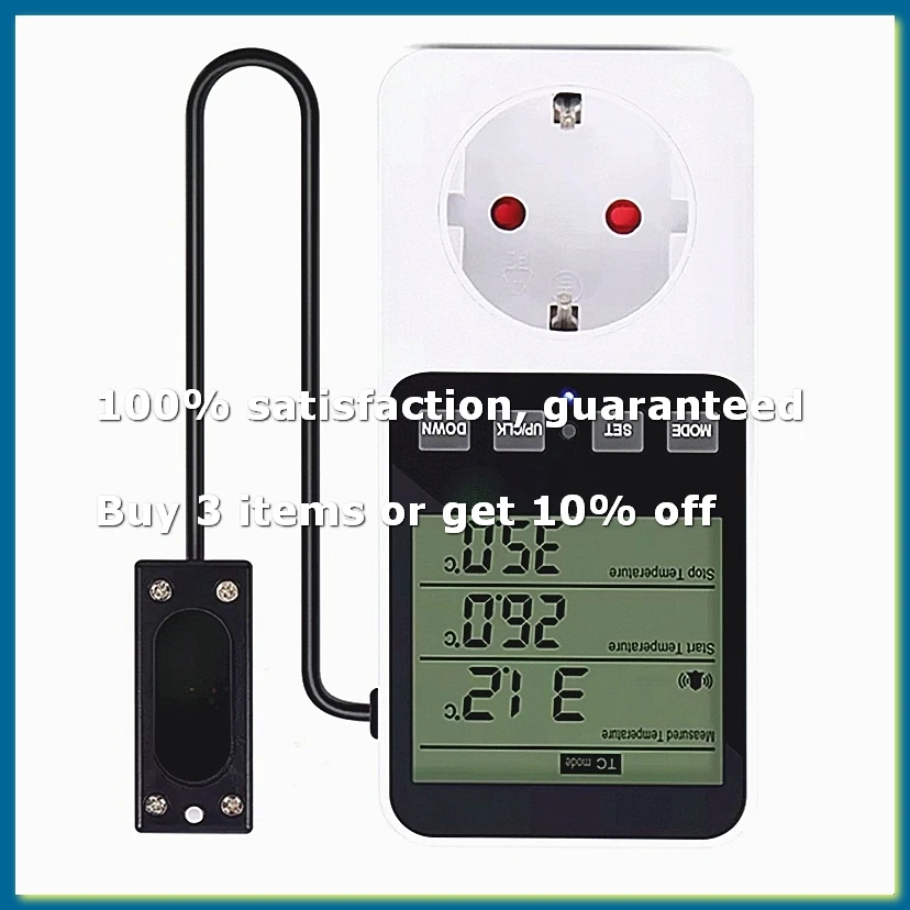 Digital Display Temperature and Humidity Controller Socket Thermostat Heating and Cooling Regulator Smart Socket EU Plug