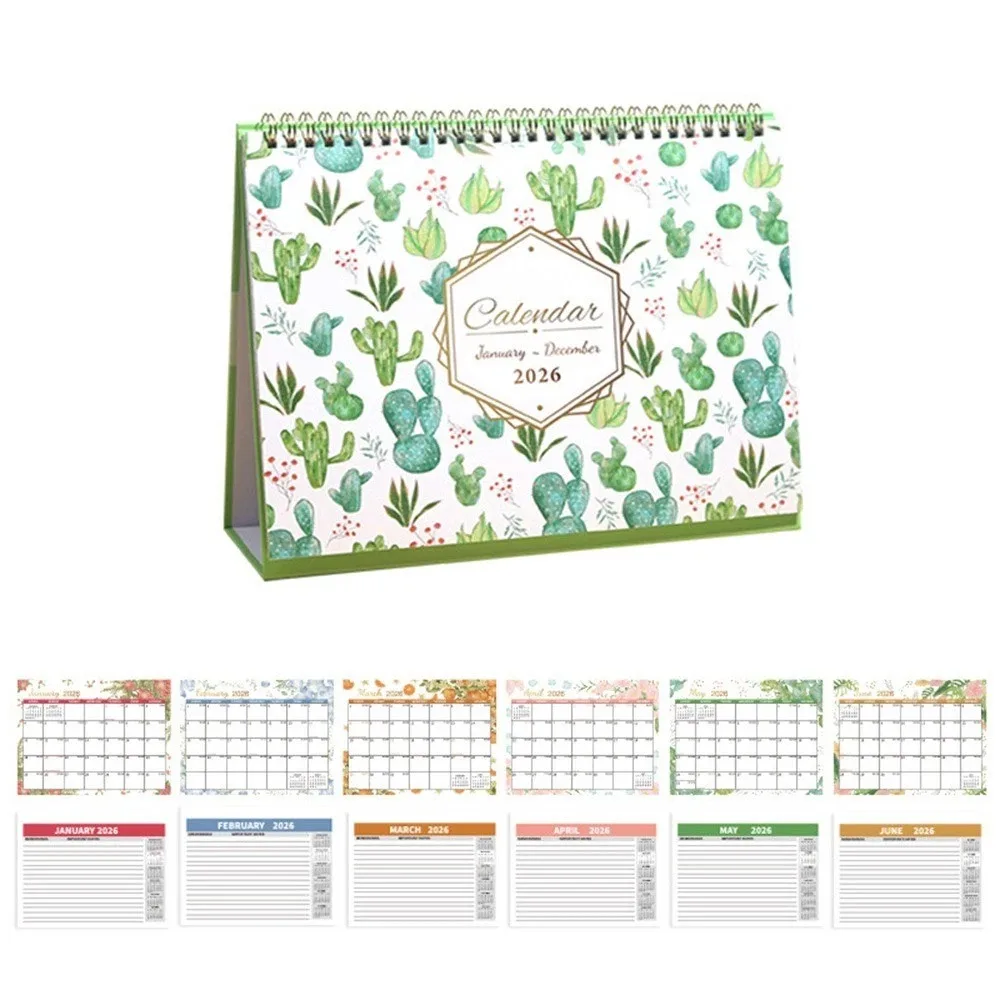 

2026 Printing Desk Calendar Thick Paper To Do List Mini Calendar Simple Creative Daily Planner Desktop Decorations