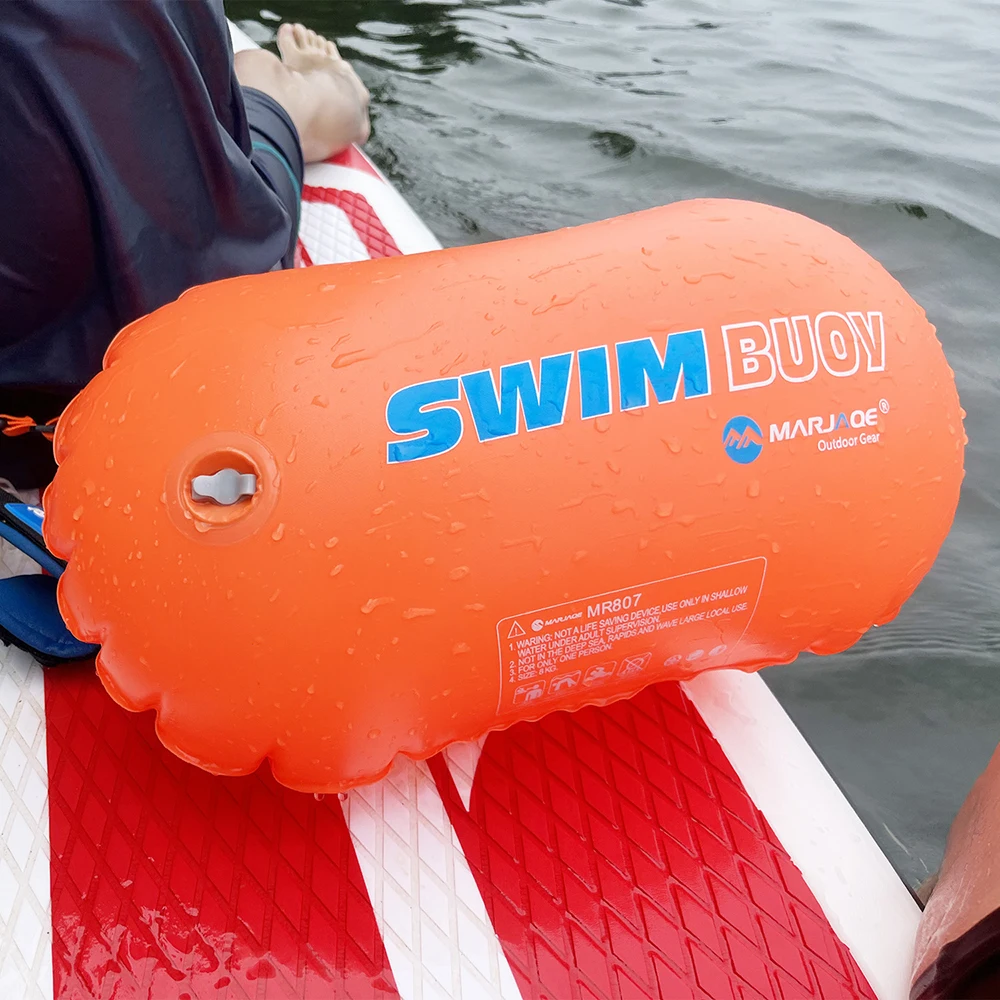 Bolsa de aire de señal de seguridad de burbuja de natación ondulada, boya de natación, flotador de remolque mientras nada al aire libre para nadadores de agua abierta y triatletas, nueva