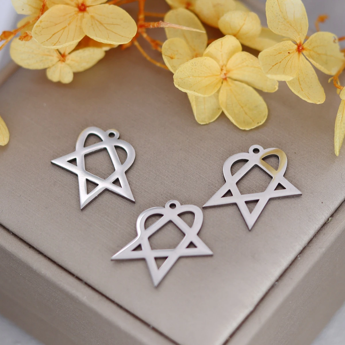 3Pcs Heart Pentagon…