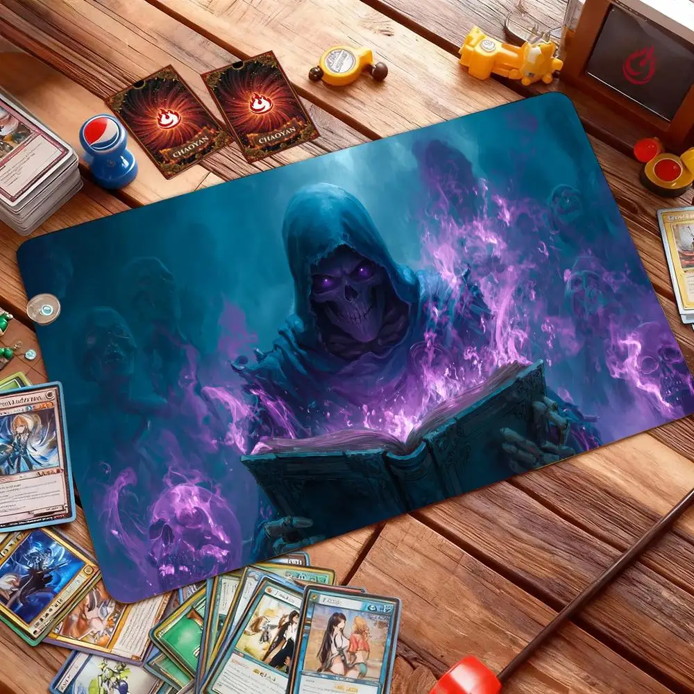 

Purple Flame Necromancer Magic Card Battle Mat MTG Playmat Anti-slip Base 35X60CM gathering gaming mats Board Game Mat for TCG