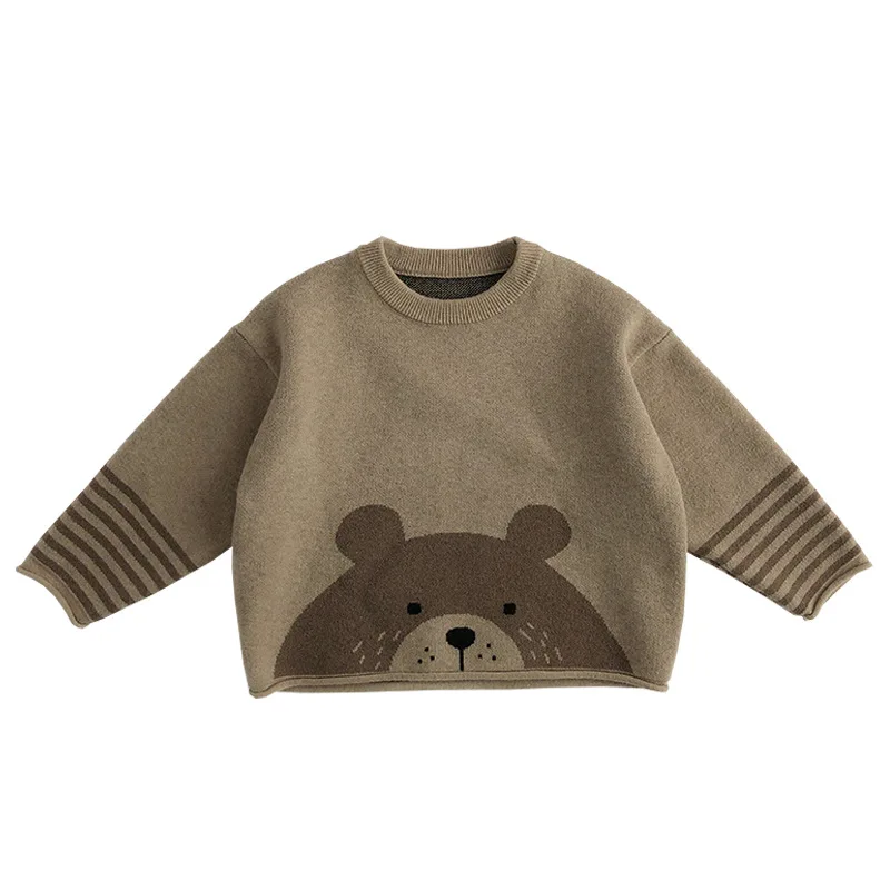 2024 Korean Version Cartoon Autumn and Winter Children's Stylish Pullover Sweater