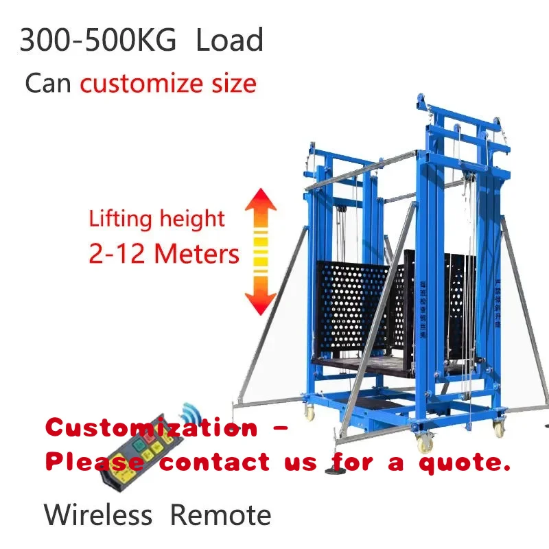 custom.Foldable 2m-12m Scaffolding 300kg Portable Safety Guardrail Lifting Platform Hotels Indoor Outdoor 380v Stee