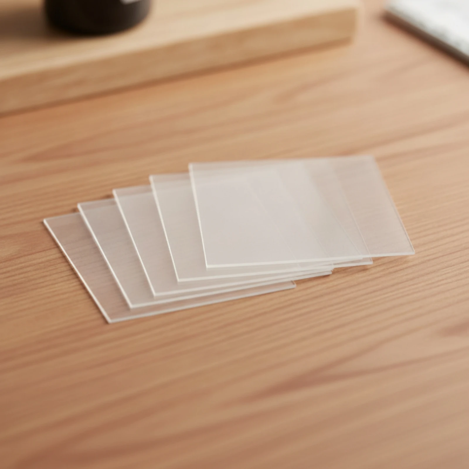 5 Pieces Transparent Adhesive Pad Low-Visibility Double Sided Adhesive Sheet Sticky Pads Long-Lasting for Crafters, Diy Projects