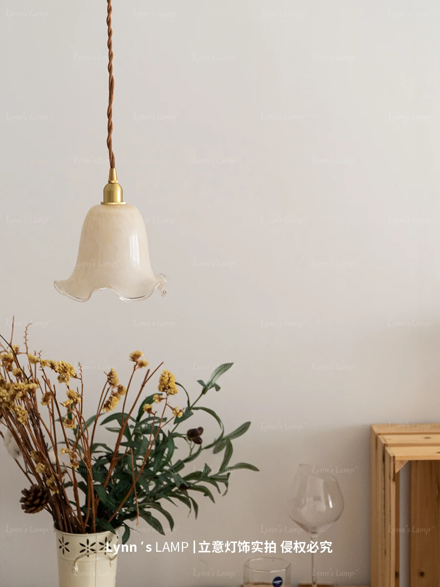 

French cream pendant light bedroom headboard foyer brass dressing room dining room glass lighting fixtures
