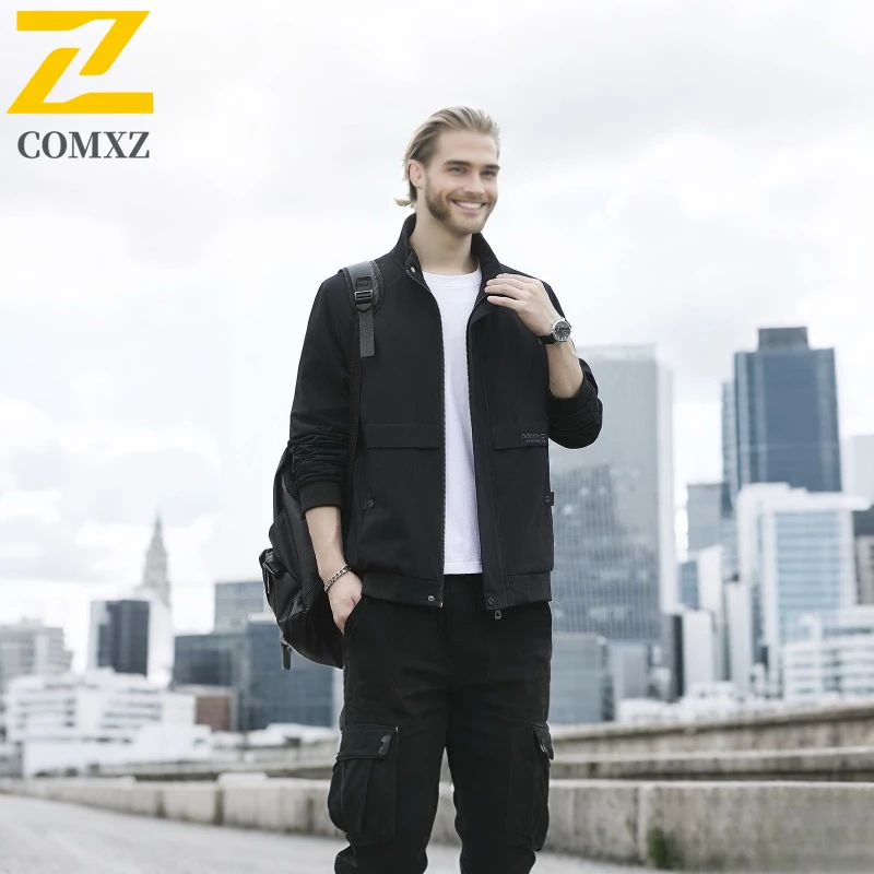 

Men Trendy Jacket Lightweight Multi Pocket Business Autumn Coat Hiking Travel Work Outdoor Activities Windproof Casual Coats