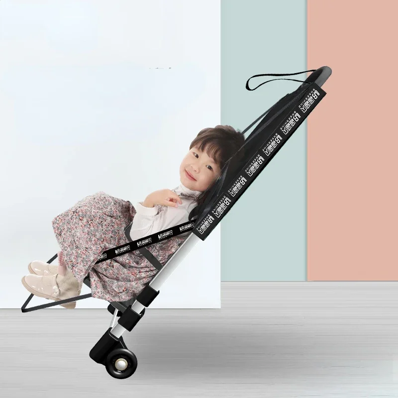 Folding Lightweight Baby Strollers, Can Sit and Lie Kids Travel Stroller Buggy Collapsible Portable Trolley Backpack Baby Cars